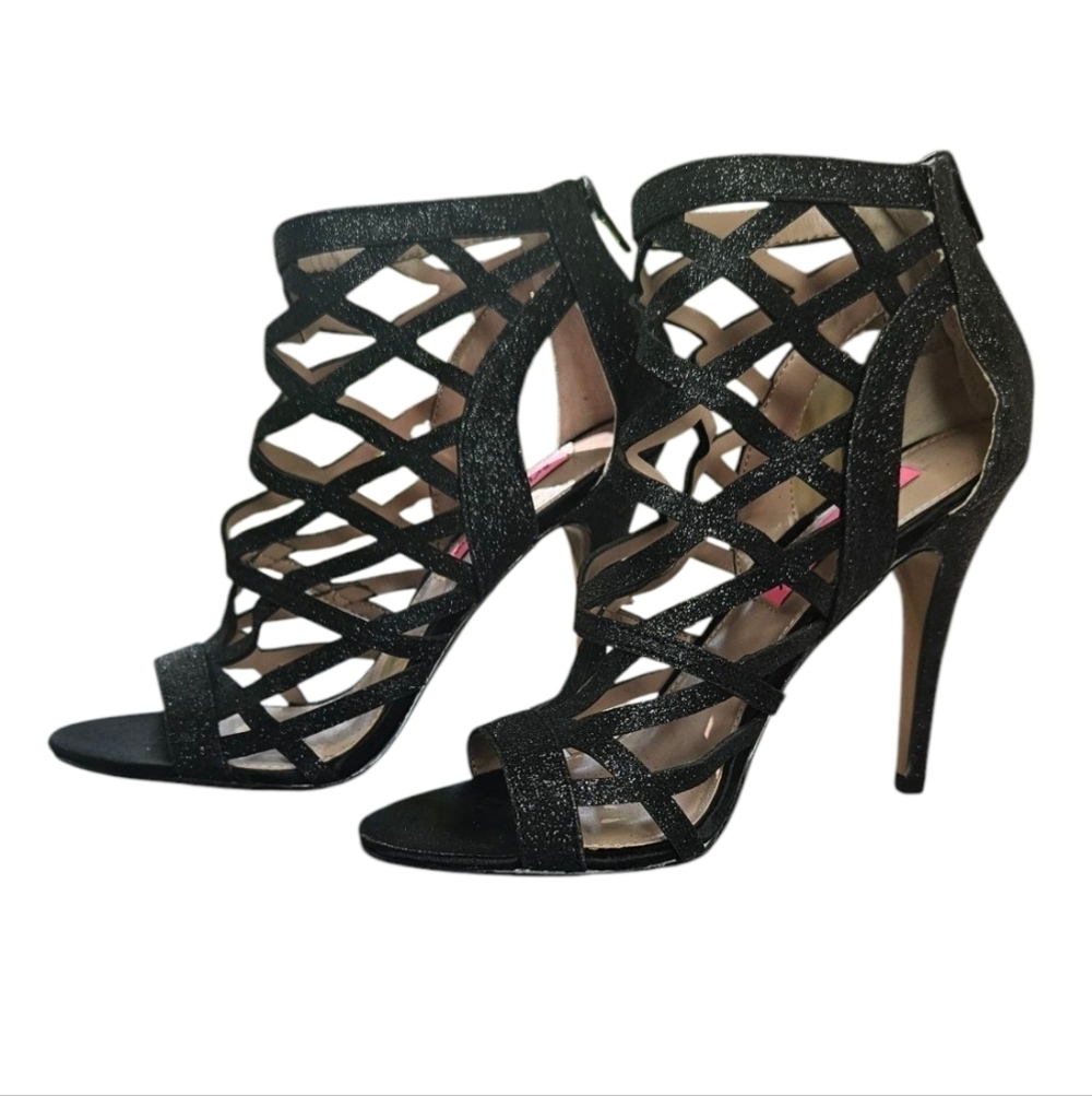 Betsey Johnson Black Juliette Heels - Sz 6